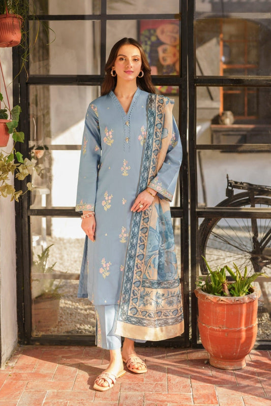 Bloom - Cotton Lawn 3 Pc Stitched Embroidered Suit