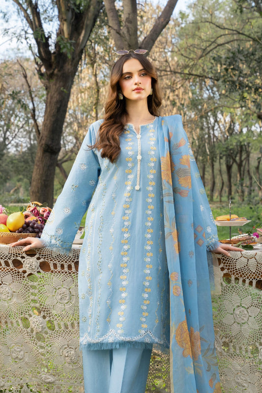 Purity - 3 PC Stitched Embroidered Cotton Lawn Suit